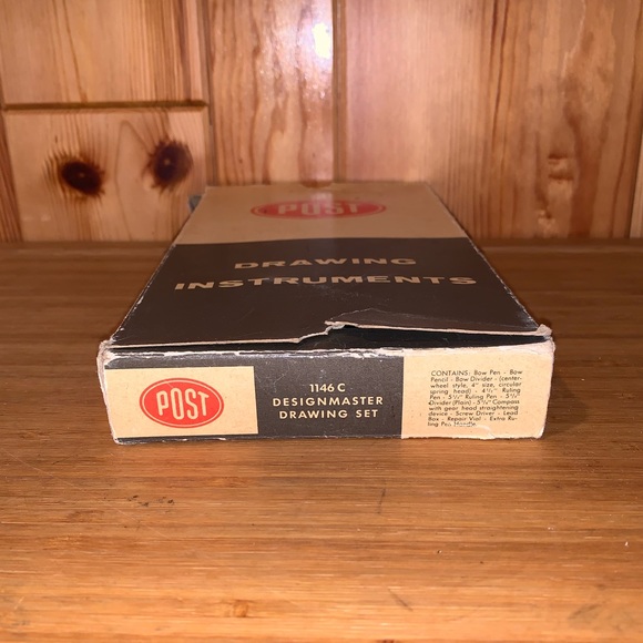 Vintage POST Design Master 1146 C *Germany* Drawing Drafting Set w/ Case & Box - Picture 7 of 8